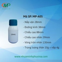Chai nhựa 50ml tròn MP-A05