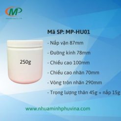 Hũ nhựa 250g tròn MP-HU01