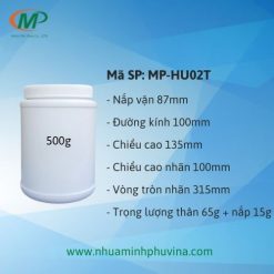 Hủ nhựa 500g tròn MP-HU02T