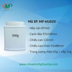 Hủ nhựa vuông 500g MP-HU02V
