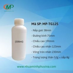 Chai nhựa 500ml tròn MP-TG125
