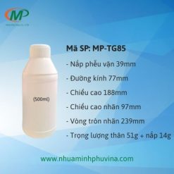 Chai nhựa 500ml nắp phễu MP-TG85