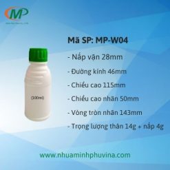 Chai nhựa 100ml có ngấn MP-W04