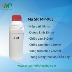 Chai nhựa 1 lít có ngấn MP-X03