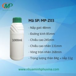 Chai nhựa 1 lít suygenta MP-Z03