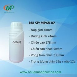 Chai nhựa 500ml có ngấn MP68-02
