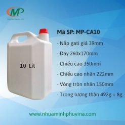 Can nhựa 10L vuông dẹp MP-CA10