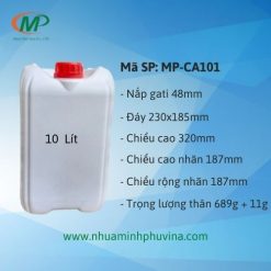 Can nhựa 10L vuông hộp MP-CA101