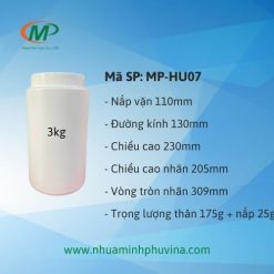 Hủ nhựa tròn 3kg MP-HU07