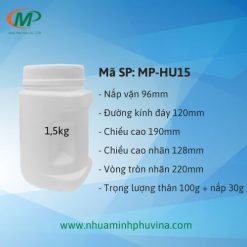 Hủ nhựa 2kg tay cầm MP-HU15