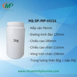 Hủ nhựa 1 kg tròn MP-HU16