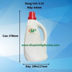 Can nhựa HDPE hóa mỹ phẩm 4 lít MP-CA68