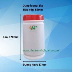 Hủ nhựa HDPE 1kg tròn MP-HU031