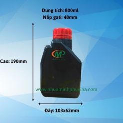 Chai nhựa HDPE 800ml đựng nhớt MP-J02