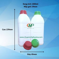 Chai nhựa HDPE 1lít tam giác MP-T03