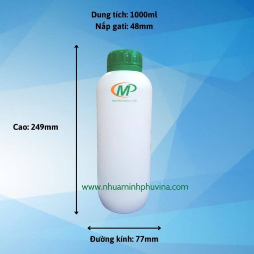 Chai nhựa HDPE tròn 1lít MP-TG66