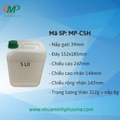 Can nhựa HDPE vuông 5 lít MP-C5H