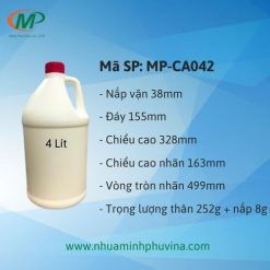 Can nhựa HDPE 4 lít có tay cầm MP-CA042