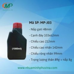 Chai nhựa HDPE đựng nhớt 1000ml MP-J03