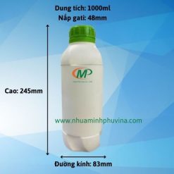 Chai nhựa HDPE 1 lít có khía MP-TG16