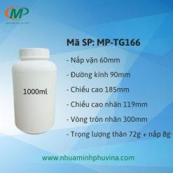 Chai nhựa HDPE 1000ml MP-TG166