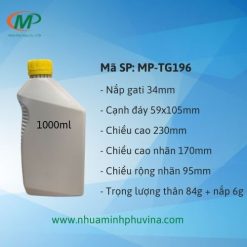 Chai nhựa HDPE đựng nhớt 1lít MP-TG196