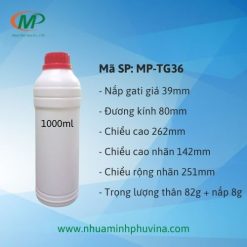 Chai nhựa HDPE 1 lít tròn MP-TG36