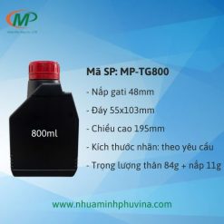 Chai nhựa HDPE đựng nhớt 800ml MP-TG800ml