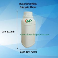 Chai nhựa HDPE tam giác 500ml MP-T02