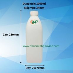 Chai nhựa HDPE 1lit đựng sữa MP-Y03