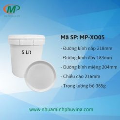 Xô Nhựa HDPE 5 Lít MP-XO05